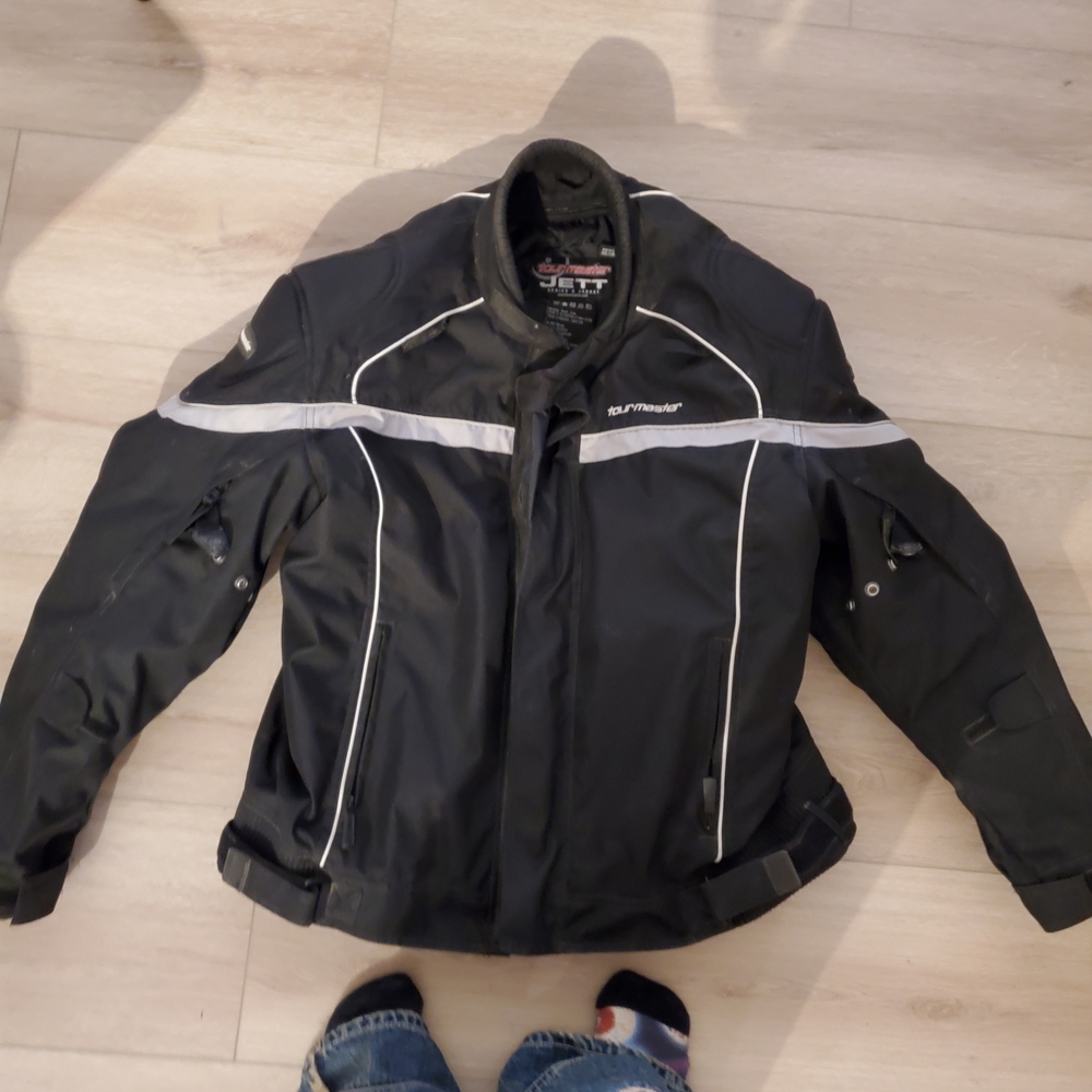 JTS Biker Black and White Performance Jacket